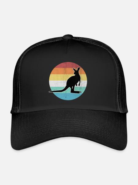 Kangaroo - Trucker Cap - Schwarz/Schwarz