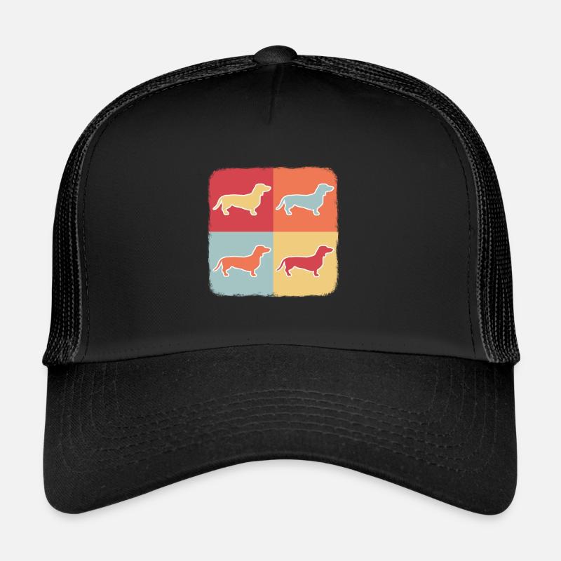 dachshund - Trucker Cap - black/black
