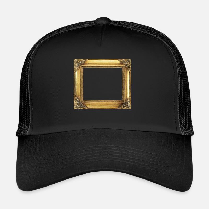 🖼️ Cadre d’image dorée décoré Casquette trucker 