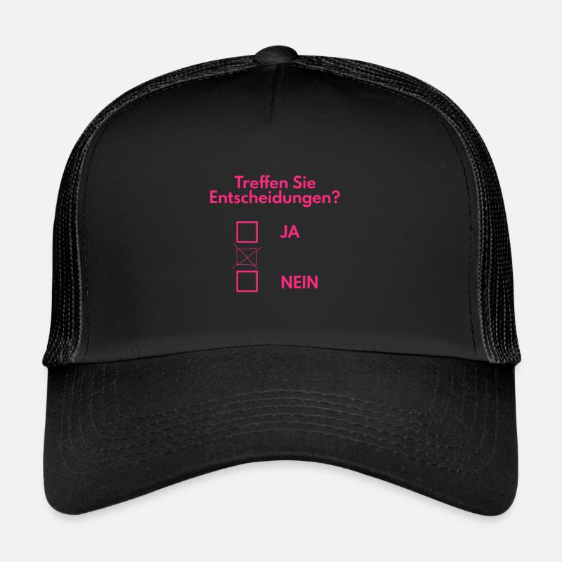 Entscheidung treffen lustig Trucker Cap