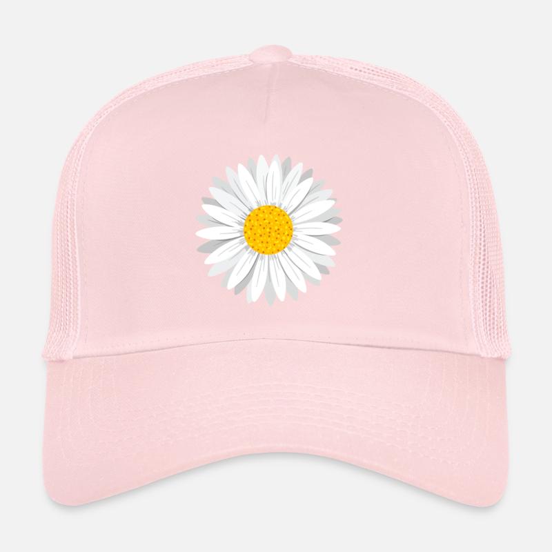 Daisy Fleur marguerite blanche fleur fleur Casquette trucker 