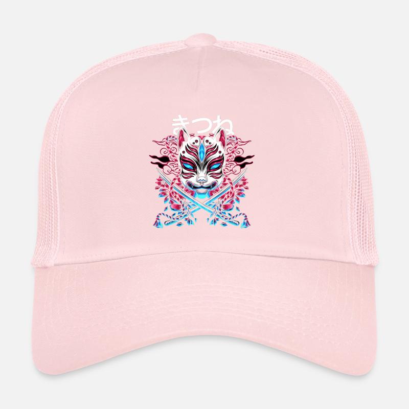 Démon japonais Style de chat avec les épées de Katana Casquette trucker 