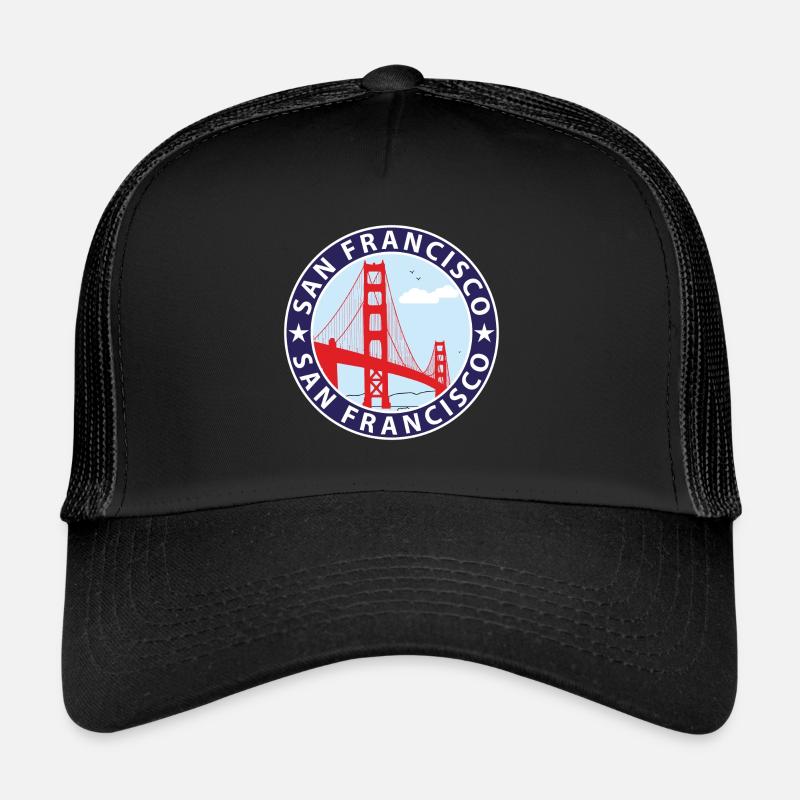 San Francisco - Trucker Cap - Schwarz/Schwarz