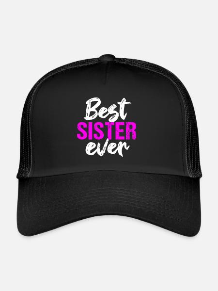 Meilleure sœur de tous les temps Meilleure sœur - Casquette trucker  - noir/noir - Devant