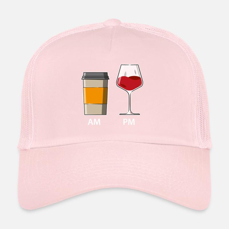 AM PM - Kaffee morgens - Wein abends Trucker Cap