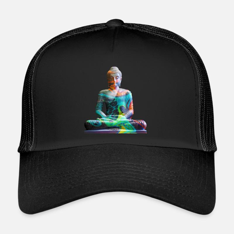 Mehrfarbiger Zen-Buddha Trucker Cap
