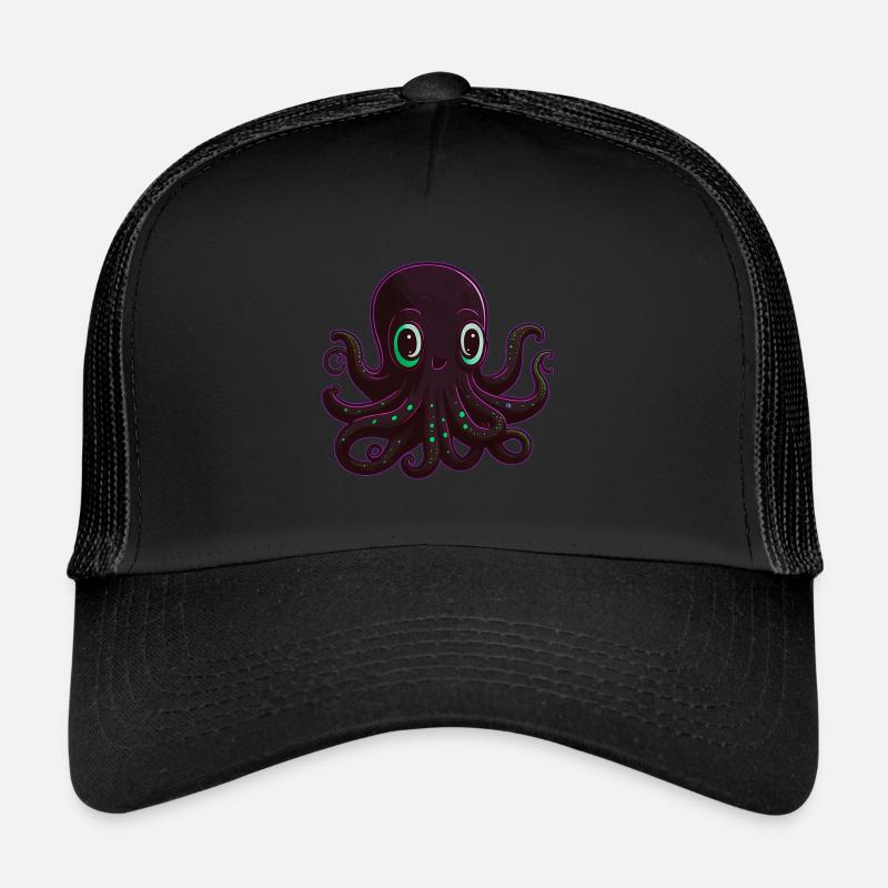 Happy Pink Octopus Trucker Cap