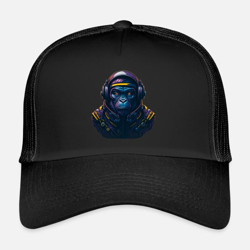 Gorilla Astronaut Affe Trucker Cap