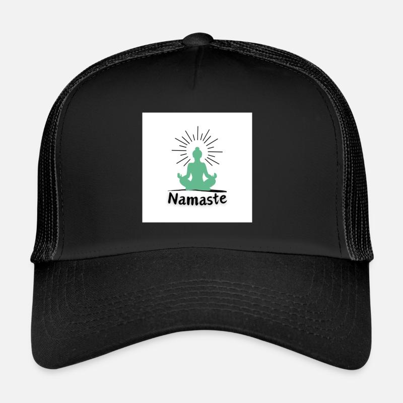 Namaste_2 - Trucker Cap - black/black