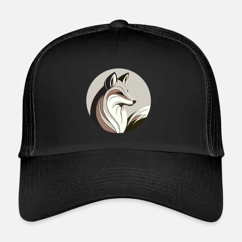Fox in a circle Trucker Cap
