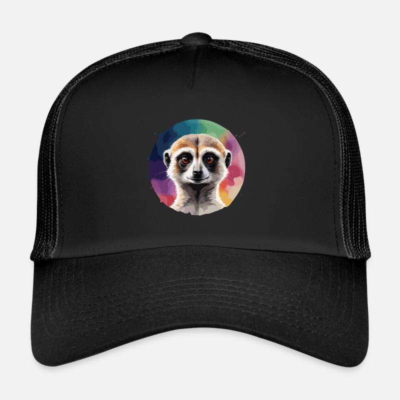 Meerkat Colorful Cool Vector Design Trucker Cap