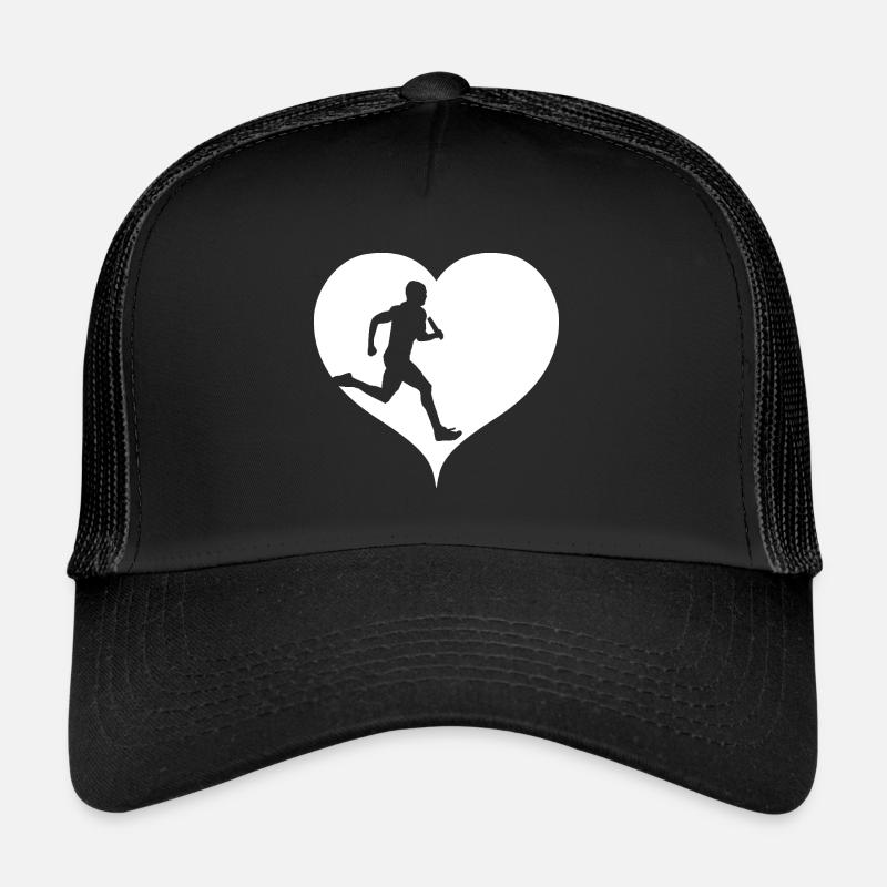 Athletics athlete relay race running - Trucker Cap - black/black