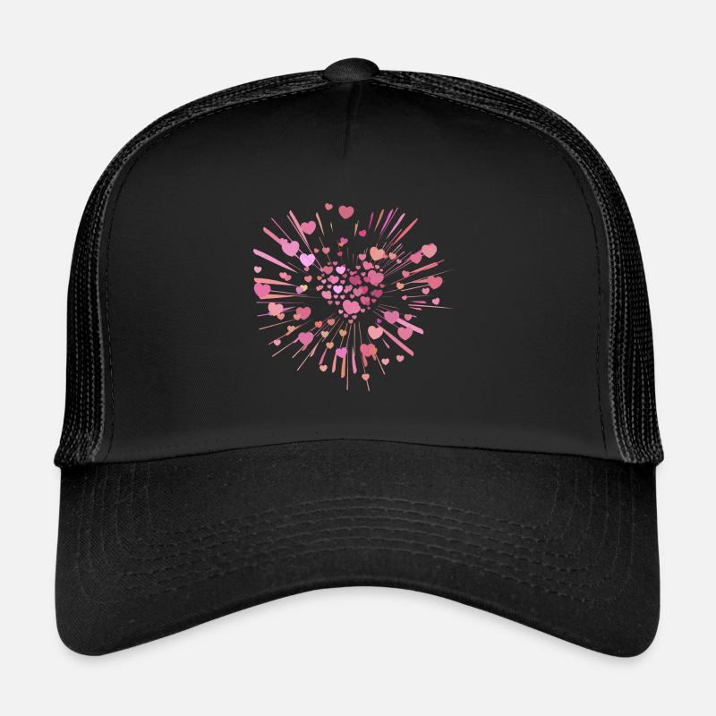 supernova2 rosa herzen - Trucker Cap - Schwarz/Schwarz