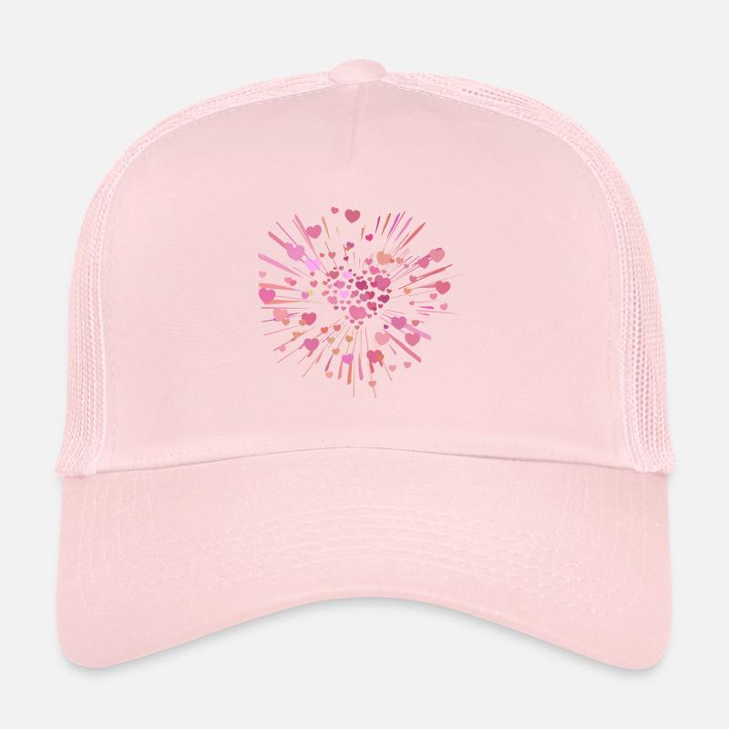supernova2 coeurs roses Casquette trucker 
