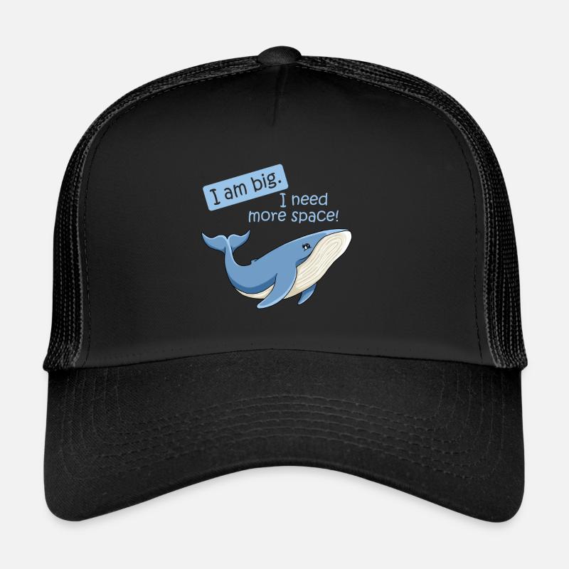 Baleine bleue grosse baleine dans la bande dessinée d'illustration de l'océan Casquette trucker 