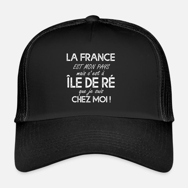 Île de ré c'est chez moi cadeau rétais, rétaise Casquette trucker 