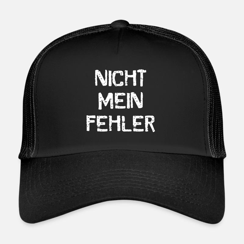 Unschuldig Unschuldslamm Nicht mein Fehler Ausrede - Trucker Cap - Schwarz/Schwarz