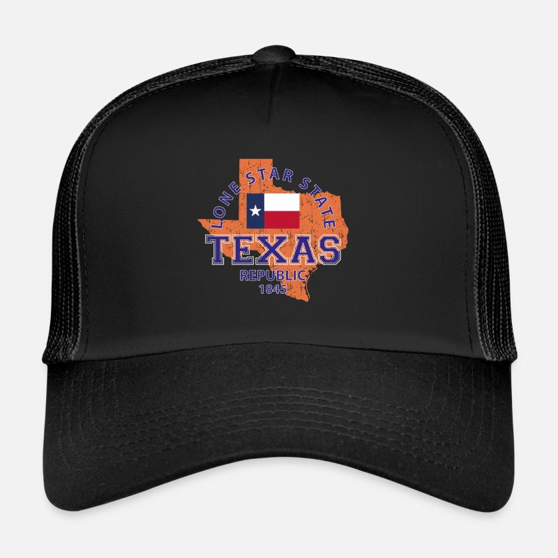 Texas - Trucker Cap - Schwarz/Schwarz