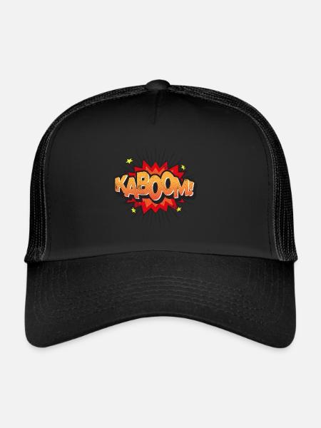 KABOOM COMIC STYLE GRAFFITI COMICS MOTIF GIFT - Trucker Cap - black/black - Front