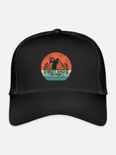 BEST VATI PAR GOLFER HOLE BALL SAYING MOTIF - Trucker Cap - black/black - Front