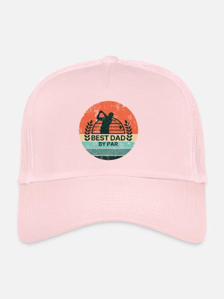 MEILLEUR VATI PAR GOLFER HOLE BALL SAYING MOTIF - Casquette trucker  - rose pâle - Devant