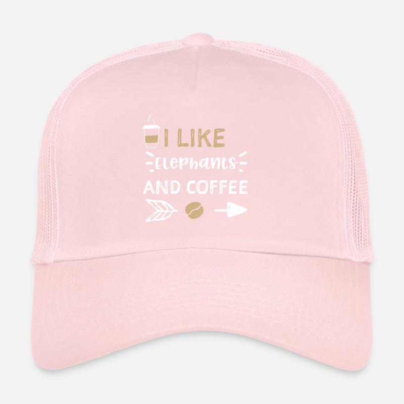 I Like Elephants And Coffee Trucker Cap