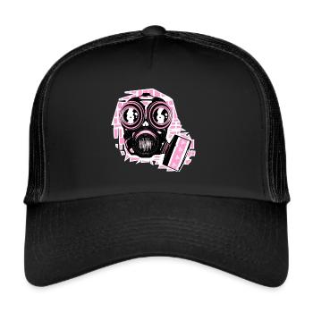 Gasmaske - Trucker Cap - Schwarz/Schwarz - Vorne