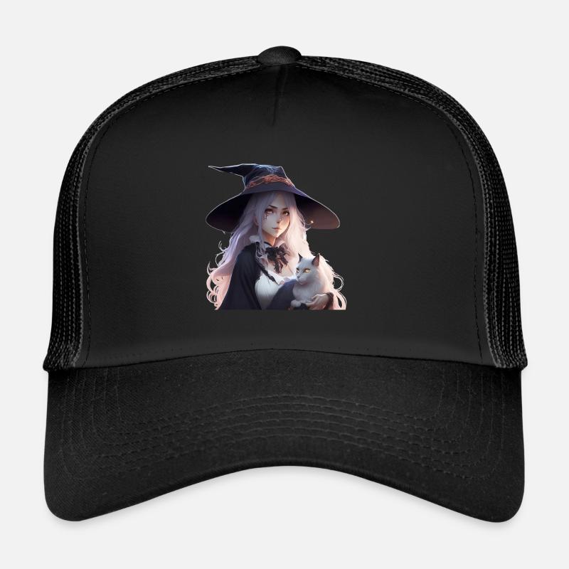 Anime-style witch Trucker Cap