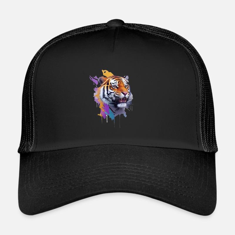 Autocollant Tigre Casquette trucker 