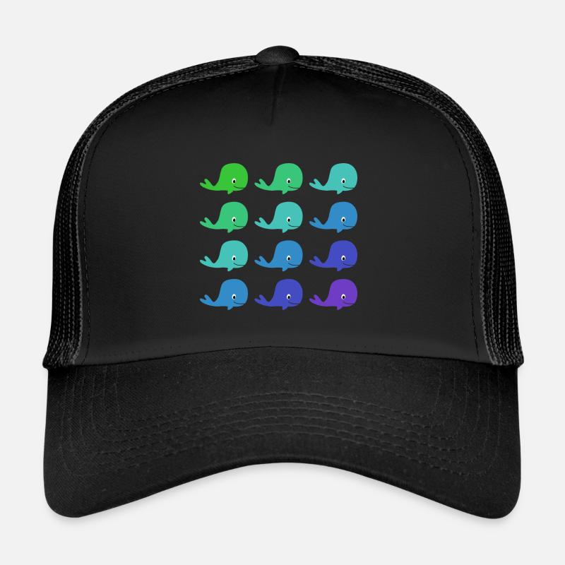Whales pattern Trucker Cap