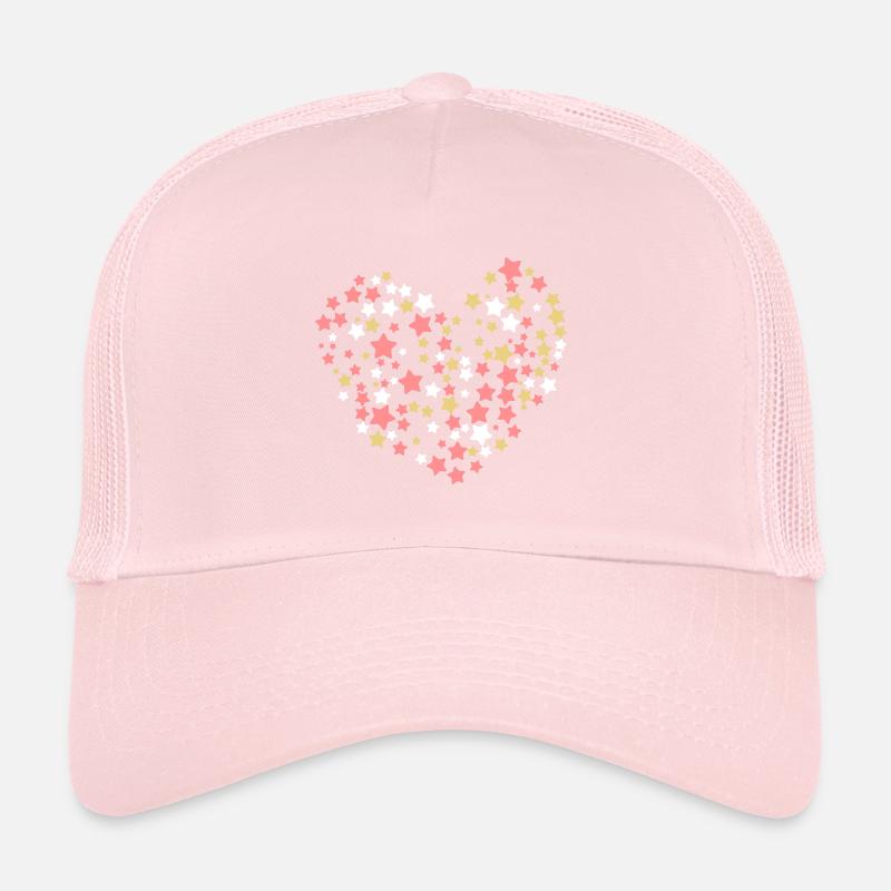 Valentinstag oder Weihnachtsherz mit Sternen Trucker Cap