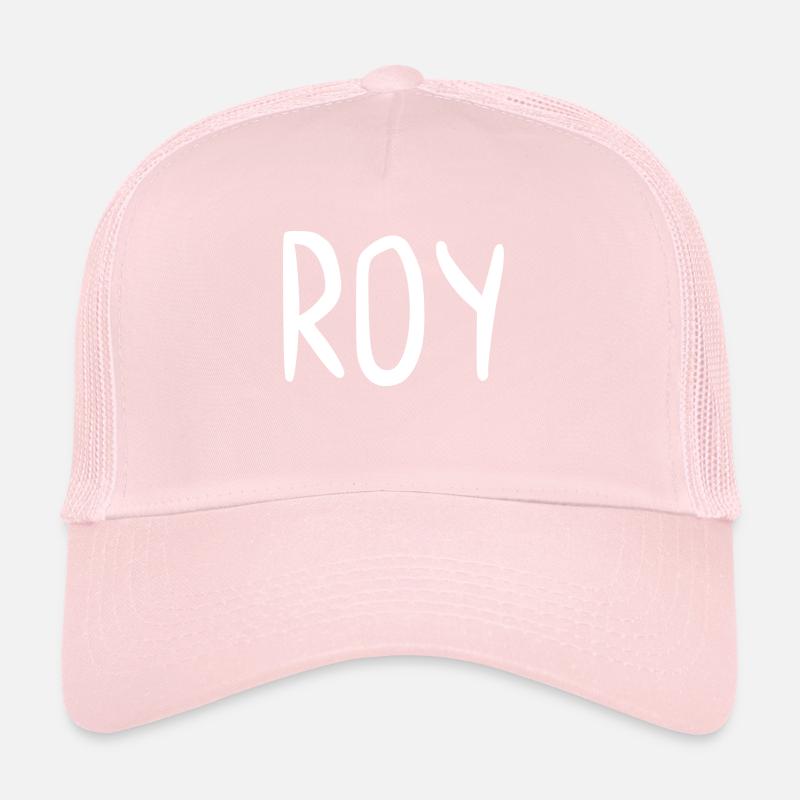 Roy Custom Name Font Text Birthday Trucker Cap