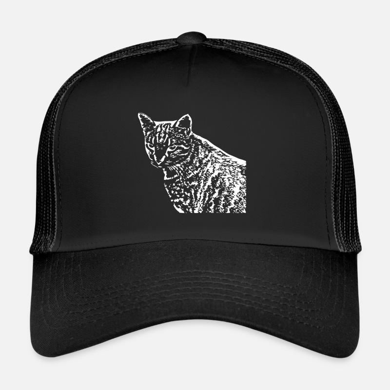Chat Blanc Blanc Chats Casquette trucker 