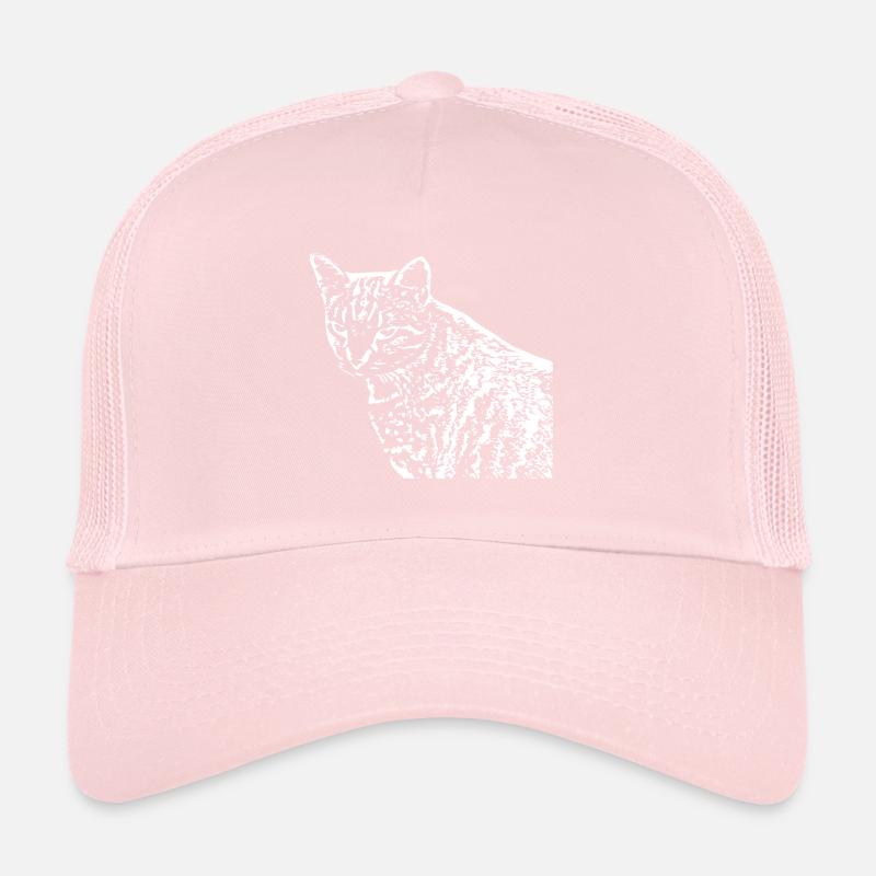 weiße Katze Katze weiß Katzen Geschenk Trucker Cap