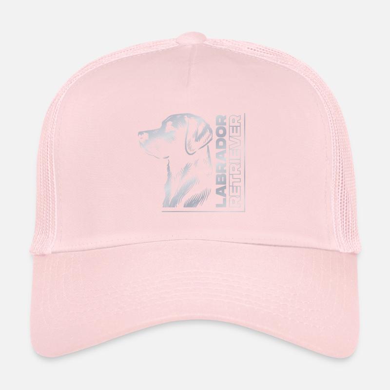 Tête de dessin Labrador argent Casquette trucker 