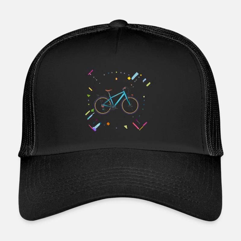 abstrait, dessin, vélo, coloré Casquette trucker 