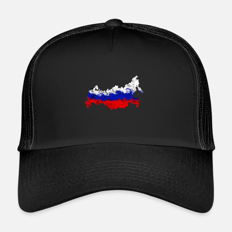 RUSSIE DRAPEAU RUSSIE GRAFFITI LAND - Casquette trucker  - noir/noir