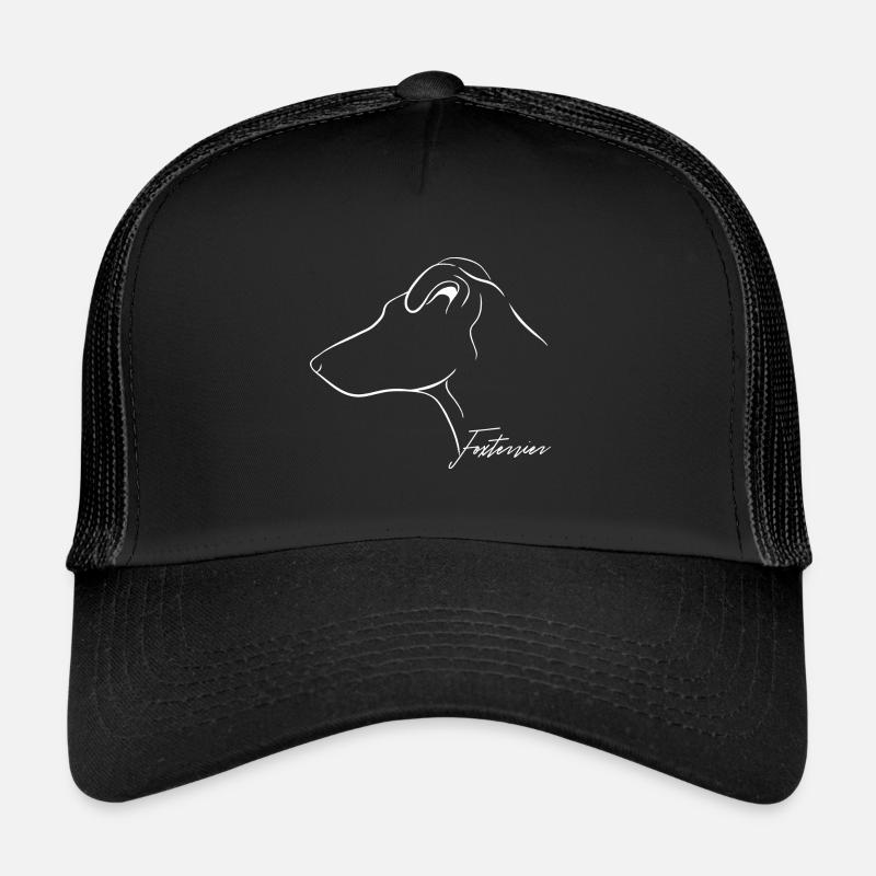 Kurzhaar FOXTERRIER Profil Wilsigns Hunde Hund - Trucker Cap - Schwarz/Schwarz