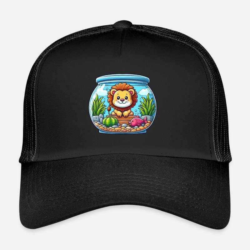 Löwe im Aquarium: Unterwasserfische Trucker Cap