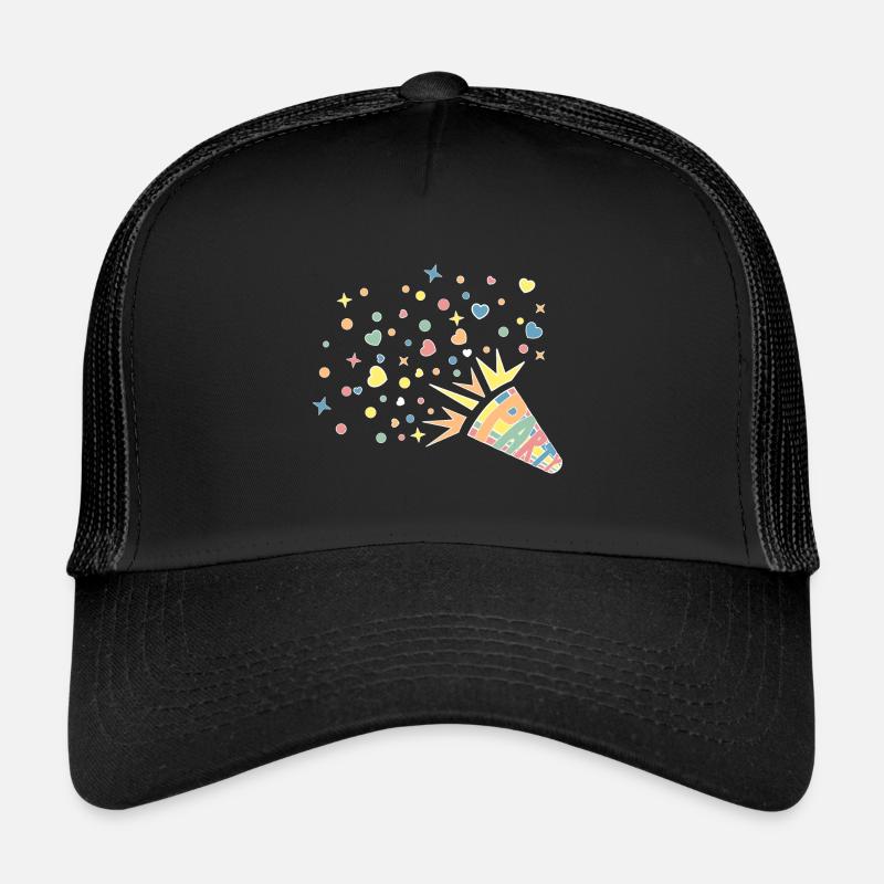 Party confetti with cheerfully colored chips Trucker Cap