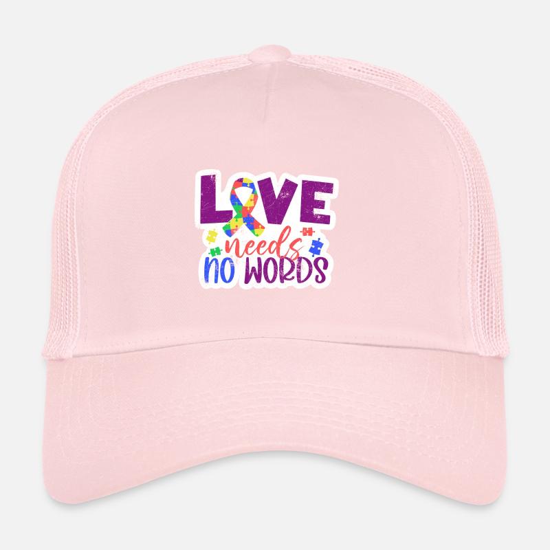 L’AMOUR N’A PAS BESOIN DE MOTS AUTISME DICTONS AUTISTES Casquette trucker 
