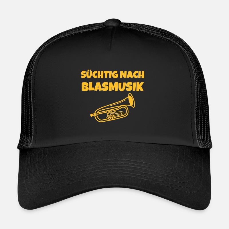 Süchtig nach Blasmusik - Trucker Cap - Schwarz/Schwarz