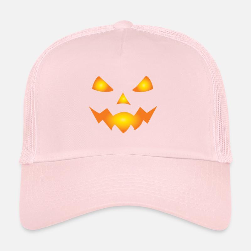 Visage de citrouille effrayant Jack O Lantern Casquette trucker 