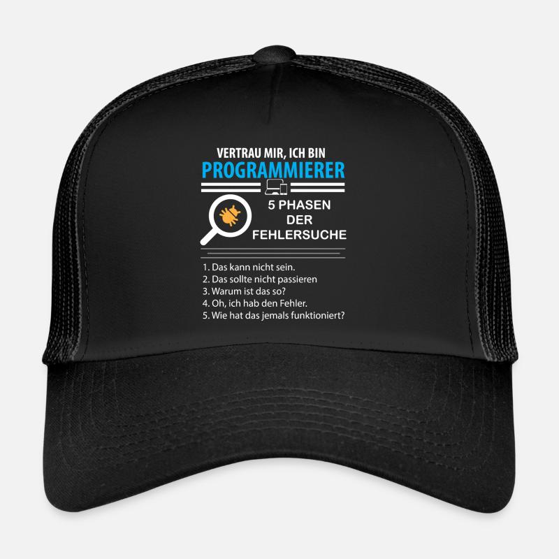 Vertrau mir ich bin Programmierer Nerd Geek Trucker Cap