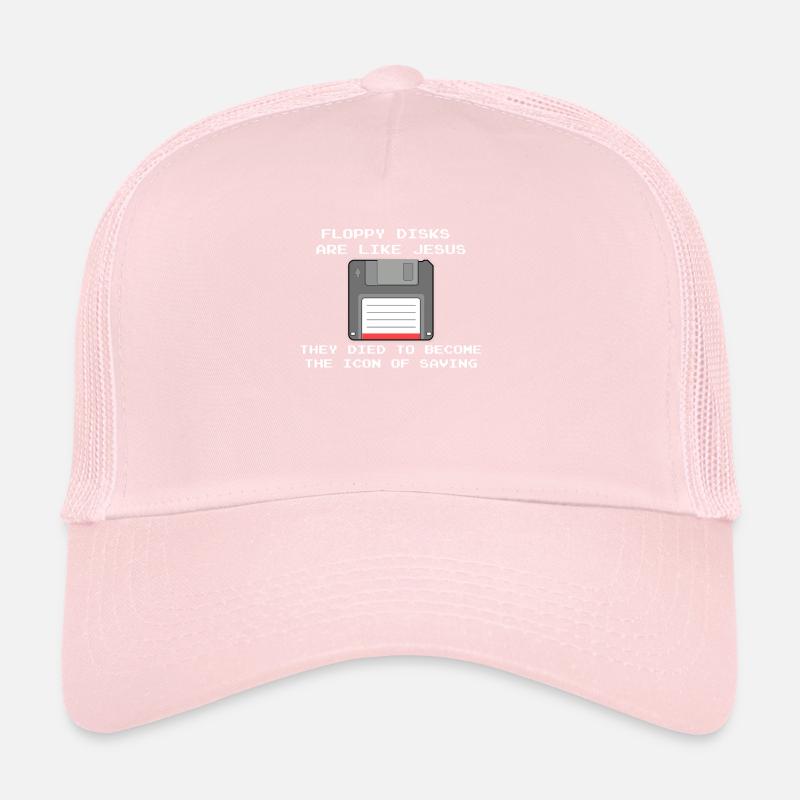 Nerd and computer professionals - floppy disks like Jesus Trucker Cap