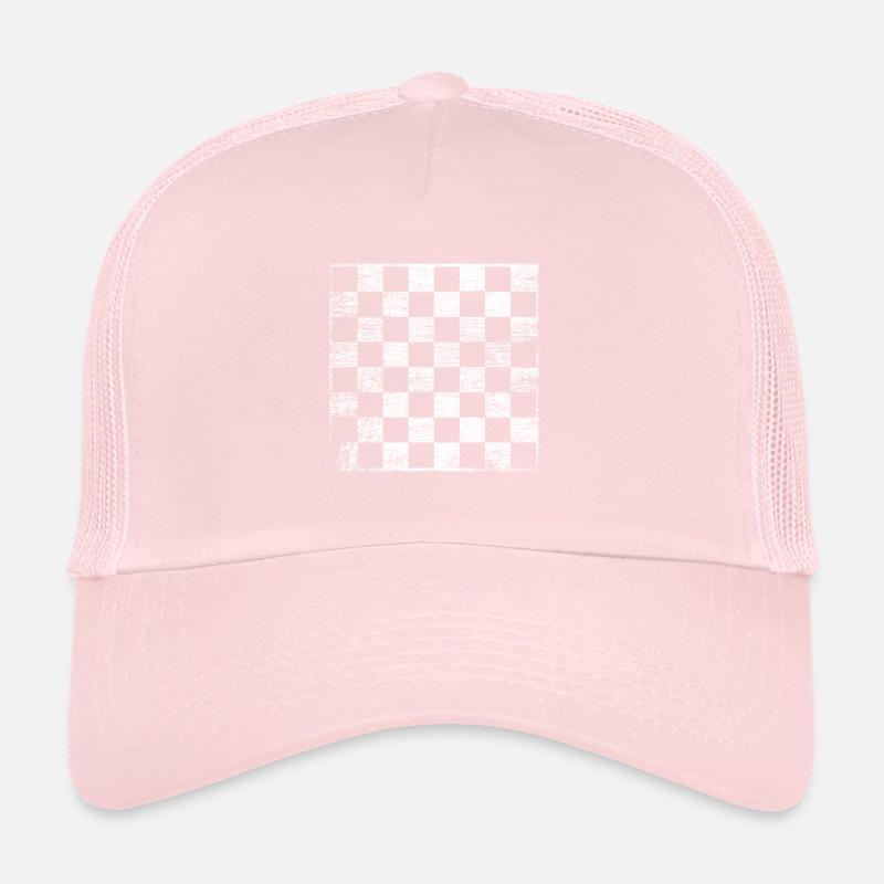 Chessboard Pattern Gift Genius Strategy Chess Trucker Cap
