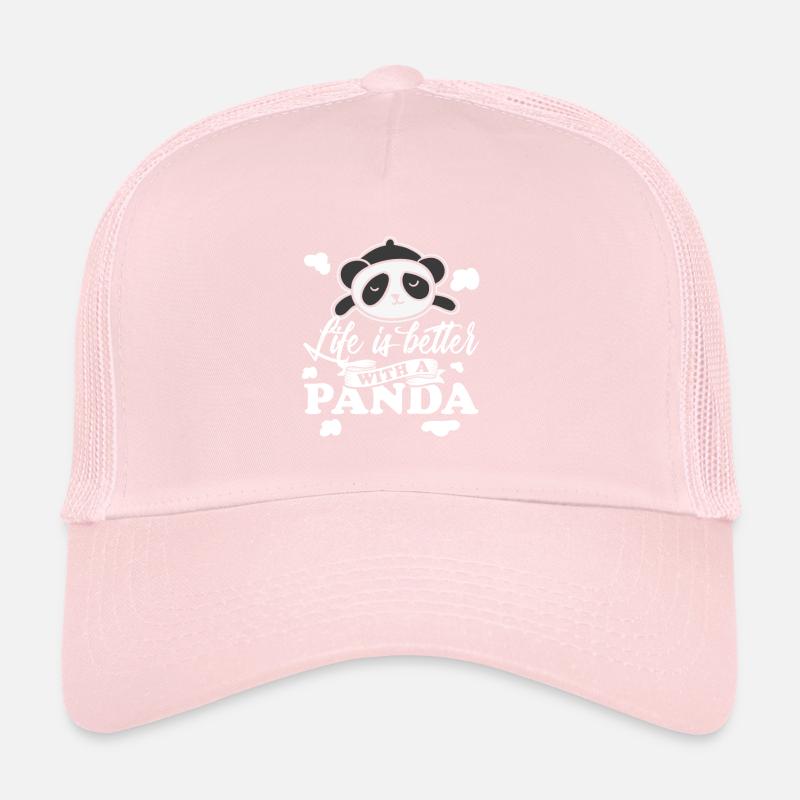 Life is better with a panda bear gift Trucker Cap
