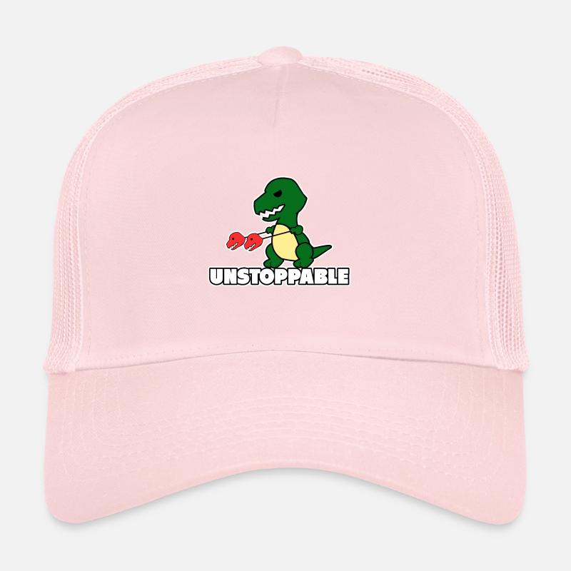 T Rex Dino is an unstoppable gift dinosaur Trucker Cap