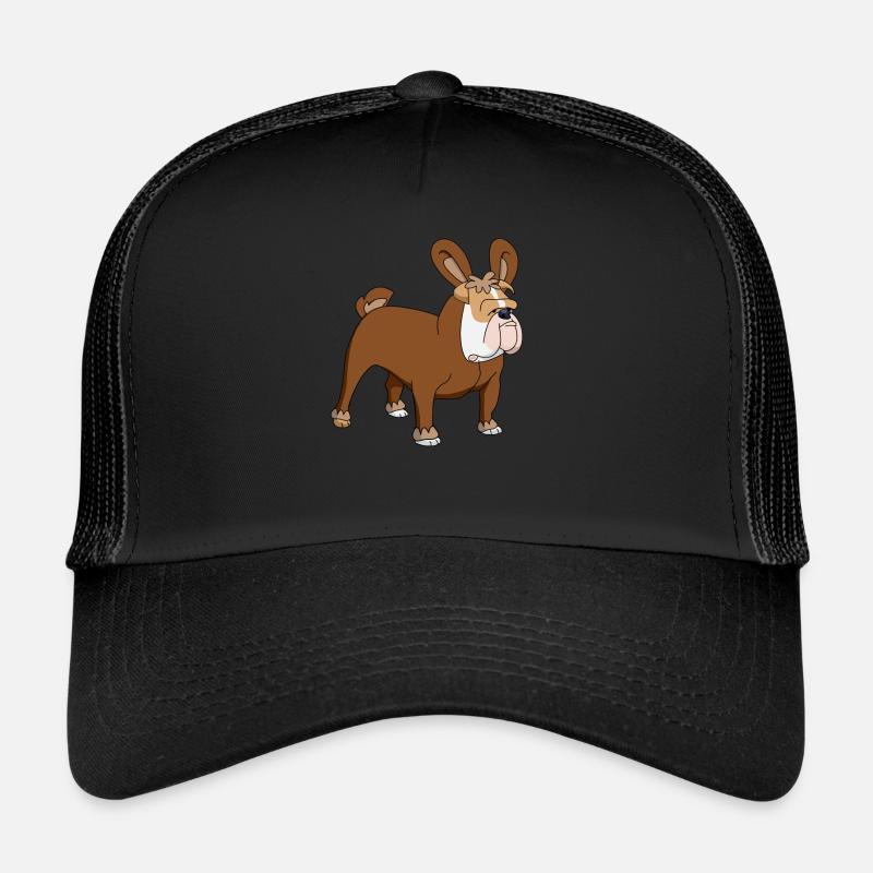 Bulldog in a bunny costume - easter bunny easter Trucker Cap