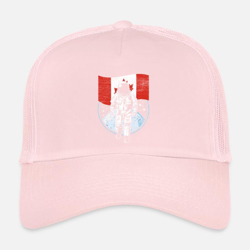 L'astronaute avec le drapeau du Canada dans l'espace Casquette trucker 